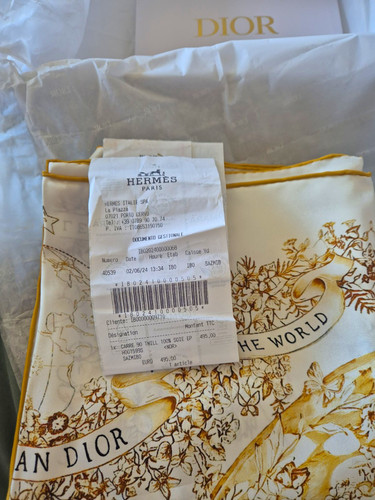 Dior ivory gold brown - brown, floral
