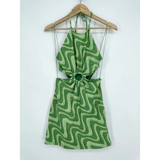 Zara Green Swirl Print Halter