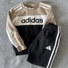 Adidas Boys Beige And Black