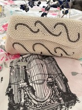 Vintage white beaded japenese