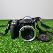 Olympus SP-590 UZ 12.0MP Digital Camera Black Tested