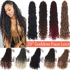 Faux Locs Goddess Curly Crochet Braids Real Soft Ombre Braiding Hair as Human TF