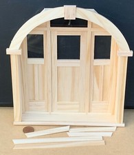 Dolls house wooden porch door - dolls,