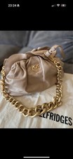 Pinko Mini Chain Frame Clutch Bag In Beige