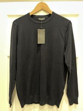 Zara Basics Crew Neck Fine Navy Jumper Size Small 19” Across Chest BNWT