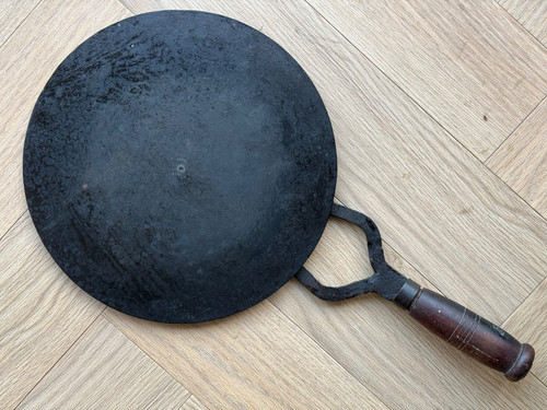 Old cast iron griddle - iron,
