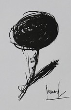 Bernard BUFFET: The Black Rose, Signed Original Engraving