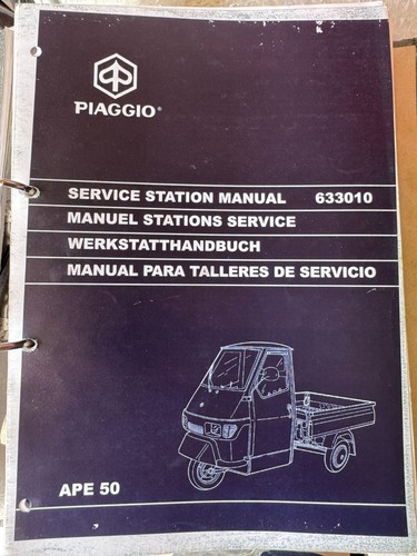 Piaggio ape workshop manual - piaggio,