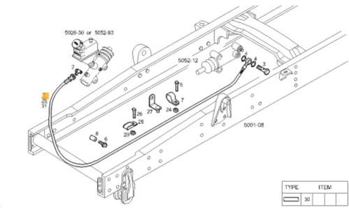Servo clutch hose suitable - hose,
