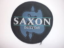SAXON DESTINY vintage original round sew on woven patch, Heavy metal band