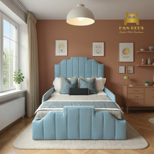 Art Deco Panel Crown Bed Frame