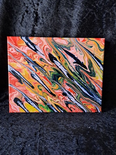 Acrylic fluid art canvas - art,