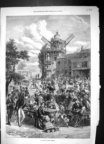 Antique old print - print, 1871