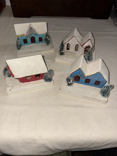 Vintage christmas putz houses - vintage,