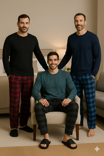 Mens flannel set - mens, pyjamas
