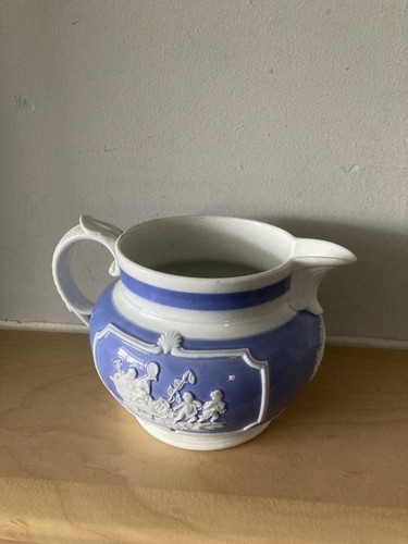 Antique ridgeway sprigged jug - sprigged,