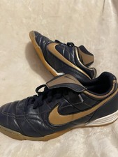 Nike Tiempo Legend Indoor Football Shoes Size UK 3 Black And Gold