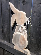 Garden Ornaments Cottage Core  . Wooden Hare ( Made From Reclaimed Wood .