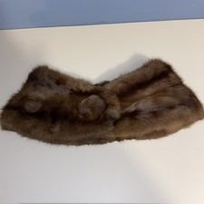 Vintage Brown Real Fur Collar