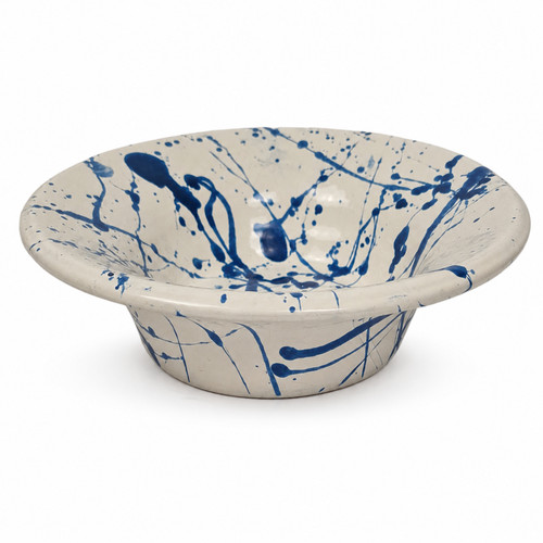 Rustic handmade blue splatter - handmade,