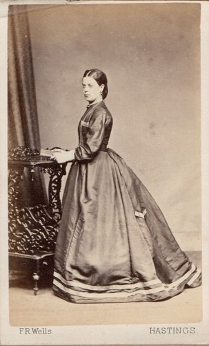 Cdv lady crinoline dress - cdv,