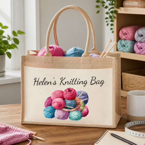 Personalised knitting jute - personalised,