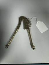 Vintage Primitive Handmade Brass Betel Nut Cutter With Bells Old Decorative