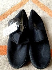 PE Plimsoles Black Canvas