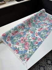 Fab Sanderson “Garland Of Roses” Floral Cotton Fabric - Unused 5m Length 
