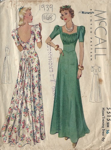 1939 vintage sewing pattern - 1939,