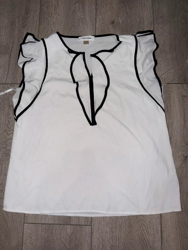 Calvin klein white ruffle - calvin,