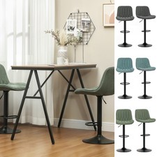 Bar Stools Set of 2, Swivel Height Adjustable Barstools with Back