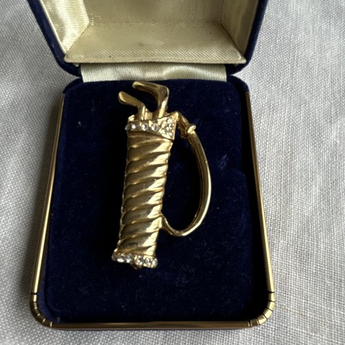 Gold rhinestone golf bag - &,
