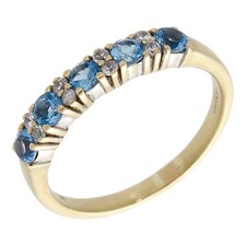 Pre-Owned 9ct Gold Blue Topaz