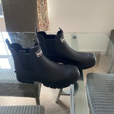  Barbour Nimbus Black Boots Size 8 New