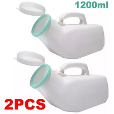 2 Pieces 1200ml Portable Urinal with Lid for Men, Travel Camping Urinal Bottle
