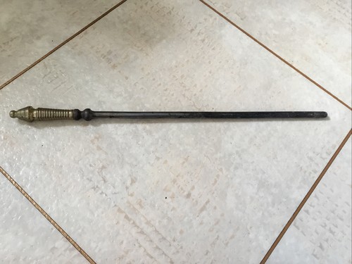 Old brass fire poker - poker,