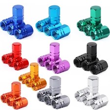 X 4 Tyre Valve Dust Caps Hex