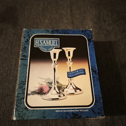 Silver plated candlesticks - plated,