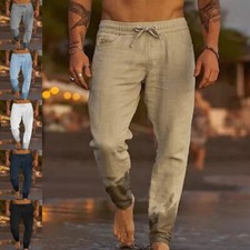 Mens Pants Drawstring Trousers