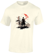 SAMURAI PAINTED MENS T SHIRT COOL JAPANESE JAPAN WARRIOR ANIME COOL GAMER TOP