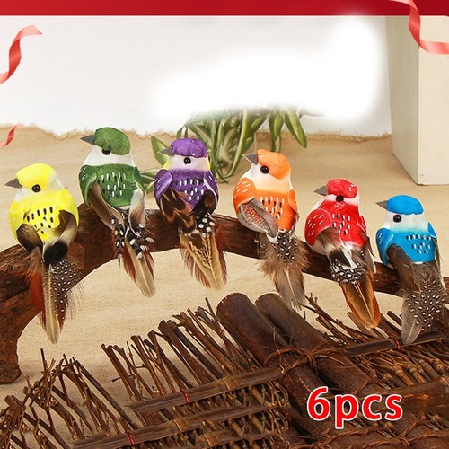 6pcs small simulation birds - simulation,