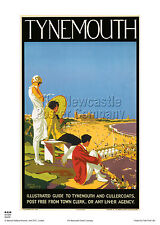 TYNEMOUTH NORTHUMBERLAND VINTAGE RETRO  RAILWAY ADVERTISING OLD TRAVEL POSTER 