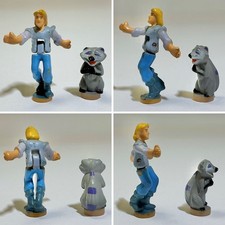 Capt John Smith & Meeko Dolls Polly Pocket Disney 1995 POCAHONTAS POWHATAN HOME