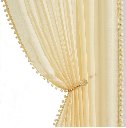 Pom sheer yellow - sheer, curtains