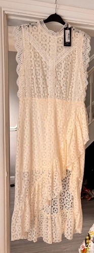 Women white ivory lacy dip - white/ivory,