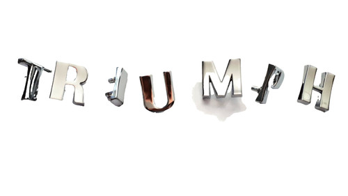 Triumph chrome letter badge - triumph,