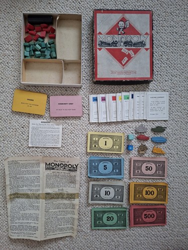 Monopoly vintage 1950s - vintage, board