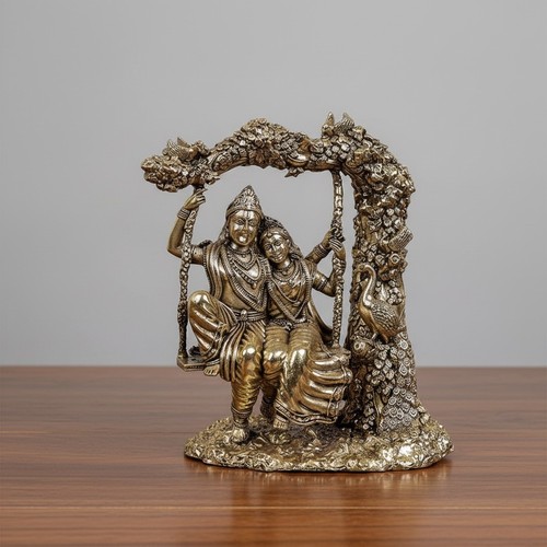 Brass radha krishna swing - brass,