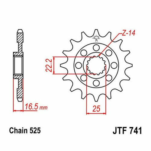 Sprocket z15 525 - z15, for